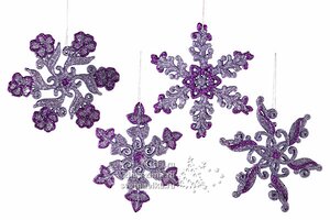 Снежинка фиолетово-лиловая, 12см