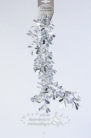 Гирлянда Омела 150 см серебро Kaemingk фото 1