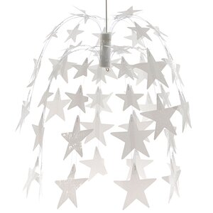 Потолочное украшение Фонтан Звезды 60 см, фольга, белый Kaemingk фото 1