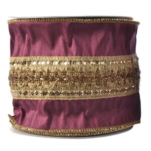 Декоративная лента Morello Cherie: Золотой узор 500*10 см Kaemingk фото 3