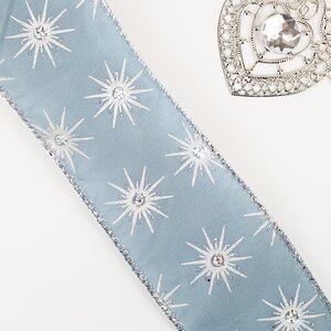 Декоративная лента Serata Azzurra: Морозные кристаллы 270*6 см Kaemingk фото 2