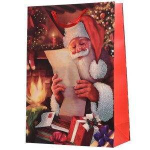 Подарочный пакет Добрый Санта с письмами 32*26 см Kaemingk фото 1