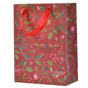 Подарочный пакет Xmas Style 42*30 см красный Kaemingk фото 1