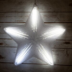 Светильник звезда Миллениум 42 см 140 холодных белых LED ламп со светодинамикой в лучах Kaemingk фото 1