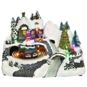 Светящаяся композиция Winter Village: Сказочный Сочельник 24*16*15 см, с движением Kaemingk фото 1