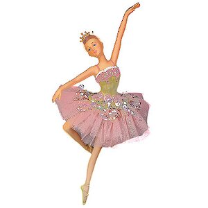 Елочное украшение "Балерина Спящая красавица", в светло-зеленом платье, 19 см, подвеска Holiday Classics фото 1