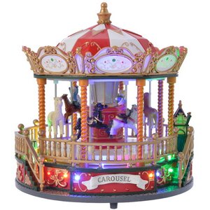 Светящаяся композиция Новогодняя Карусель Монпелье 24*23 см, с движением и музыкой Kaemingk фото 6