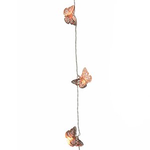 Светодиодная гирлянда Драгоценные Бабочки 20 белых теплых LED ламп 3.8 м, прозрачный ПВХ Kaemingk фото 2