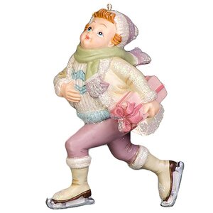 Елочная игрушка Малыш на Коньках 10*5 см, подвеска Holiday Classics фото 1