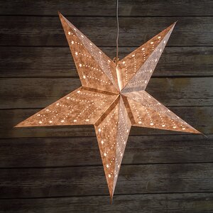 Звезда светящаяся из бумаги, 60 см, бело-серебряная Kaemingk фото 1