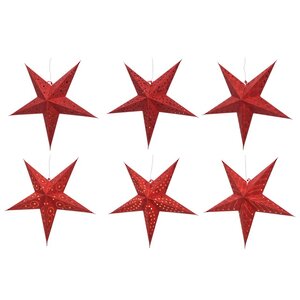 Звезда светящаяся из бумаги, 60 см, красная Kaemingk фото 2