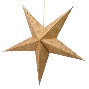 Звезда светящаяся из бумаги, 60 см, золотая Kaemingk фото 6