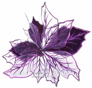 Пуансеттия "Царская", прозрачно-фиолетовая, 50см Billiet фото 1