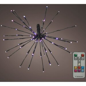 Светодиодный ежик Lumineo Dancing Lights 70 см, 150 теплых белых/разноцветных LED ламп, пульт управления, IP44 Kaemingk фото 2