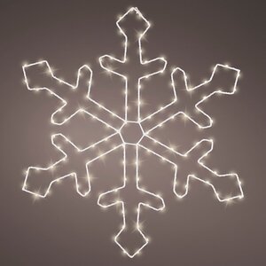 Светодиодная снежинка Альборето 58 см, 130 теплых белых LED ламп, IP44 Kaemingk фото 1