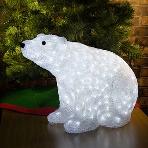 Медведь светящийся "MOMMY", 60 см, уличный, акрил, 270 холодных белых LED ламп Kaemingk фото 1