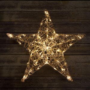 Светящаяся звезда Ажурная 40 см, прозрачные акриловые нити, 40 теплых белых LED ламп, IP44 Kaemingk фото 1