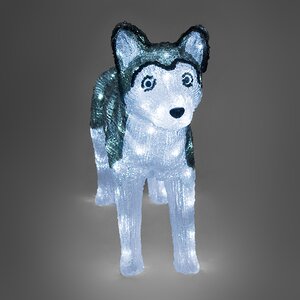 Собака Хаски светящаяся, 69 см, уличный, акрил, 100 холодных белых LED ламп, IP44 Kaemingk фото 2