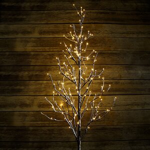 Светодиодное дерево "Морозный Иней", 120 см, уличное, 160 LED ламп, теплый белый Kaemingk фото 1