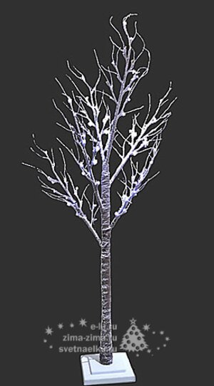 Светодиодное дерево "Заснеженное",  125 см, уличное, 48 LED ламп, холодный белый Kaemingk фото 1