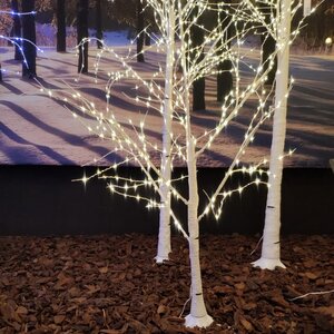 Березка светодиодная 240 см уличная, 160 LED ламп, теплый белый Kaemingk фото 2