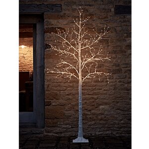 Светодиодное дерево Белая Береза 220 см, 750 теплых белых микро LED ламп, IP44 Kaemingk фото 3