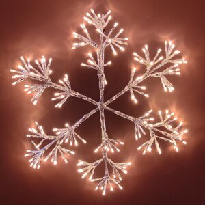 Светодиодная снежинка Lausanne Silver 108 см, 480 теплых белых LED ламп с мерцанием, IP44 Kaemingk фото 2
