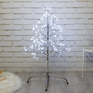 Светящаяся елка 2D Lausanne Silver 78 см, 140 холодных белых LED ламп с мерцанием, IP44 Kaemingk фото 1