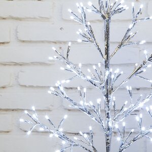 Светящаяся елка 2D Lausanne Silver 78 см, 140 холодных белых LED ламп с мерцанием, IP44 Kaemingk фото 2