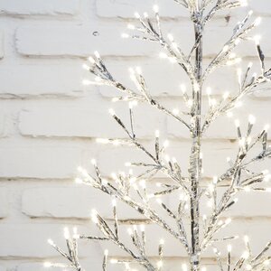Светодиодное дерево Lausanne Silver 108 см, 230 теплых белых LED ламп с мерцанием, IP44 Kaemingk фото 2