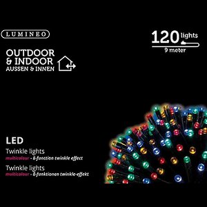 Светодиодная гирлянда нить Объемная 120 разноцветных LED ламп 9 м, черный ПВХ, контроллер, IP44 Kaemingk фото 5