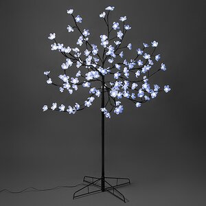 Светодиодное дерево "Цветущая Яблоня", 120 см, уличное, 128 LED ламп, холодный белый Kaemingk фото 1