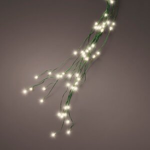 Гирлянда на елку 210 см Лучи Росы, 16 нитей, 672 теплых белых микро LED ламп с мерцанием, зеленая проволока, IP44 Kaemingk фото 7