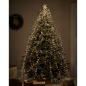 Гирлянда на елку 120-180 см Лучи Росы, 12 нитей, 408 теплых белых MINILED ламп, зеленая проволока, IP44 Kaemingk фото 1
