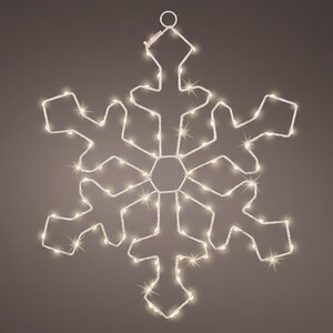 Светодиодная снежинка Le Jaillet 37 см, 104 теплые белые LED лампы, IP44 Kaemingk фото 2