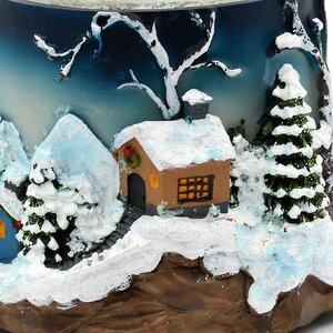 Музыкальный снежный шар Санта летит над городом 20 см, с движением, на батарейках Sigro фото 7