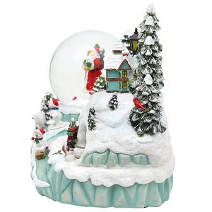 Снежный шар Санта Клаус в Сноувилле 30 см, с подсветкой, музыкой и движением, на батарейках Sigro фото 7