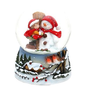 Снежный шар Малыш Френсис со снеговиком Биллом 9*7 см Sigro фото 1