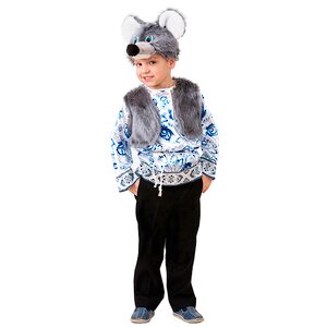 Карнавальный костюм Мышонок Филипка, рост 128 см Батик фото 1