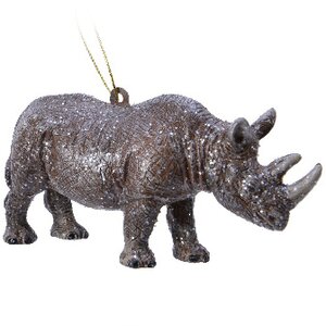 Елочная игрушка Сафари Style: Носорог 14 см, подвеска Kaemingk фото 1