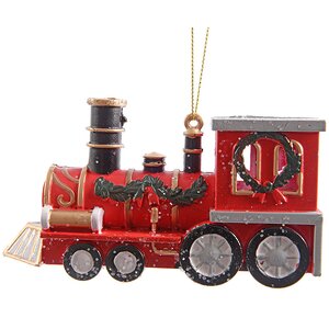 Елочная игрушка Рождественский паровозик 12 см, подвеска Kaemingk фото 1