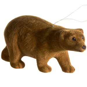 Елочная игрушка Бурый Медведь 10*6 см, подвеска Kaemingk фото 1