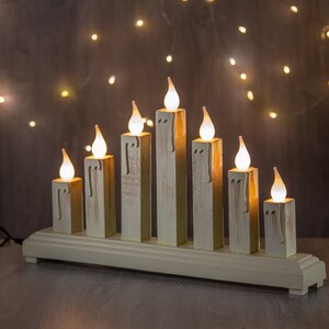 Светильник-горка Сияющие свечи 37*22 см, 7 свечей Sigro фото 1