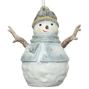 Елочная игрушка Снеговик Бреснон - Рождество в Баневелде 11 см, подвеска Kaemingk фото 1