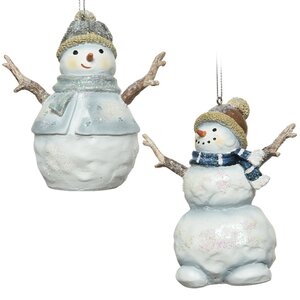 Елочная игрушка Снеговик Бреснон - Рождество в Баневелде 11 см, подвеска Kaemingk фото 2