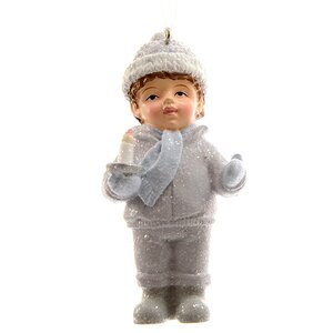 Елочная игрушка Рождественская Песенка - Мальчик 4*3*8 см, подвеска Kaemingk фото 1