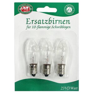 Лампы для светильников-горок с цоколем Е10, 23В/3Вт, 3 шт Sigro фото 1