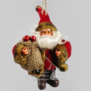 Елочная игрушка "Санта в бордовой шубке", 13 см, подвеска Kaemingk фото 1
