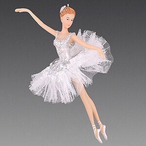 Елочное украшение Балерина из Лебединого озера руки в стороны, 18 см, подвеска Holiday Classics фото 1