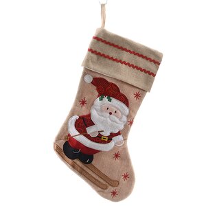 Носок рождественский Деревенский Санта, 45 см Kaemingk фото 1